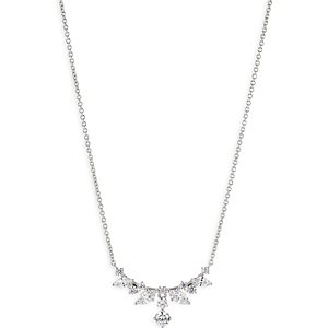Nadri Flutter Cubic Zirconia Statement Necklace in Rhodium Plated, 16-18- 4705187