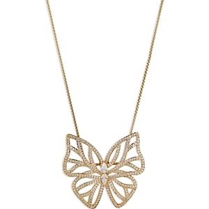 Nadri Flutter Cubic Zirconia Butterfly Pendant Necklace in 18K Gold Plated, 18- 4705198