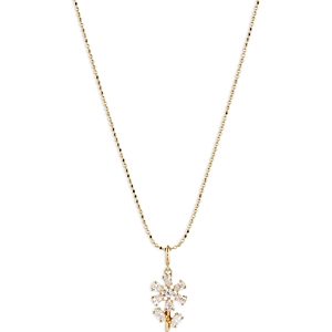 Nadri Swingsets Cubic Zirconia Flower Pendant Necklace in 18K Gold Plated, 16-18- 4705221