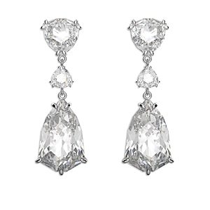 Swarovski Mesmera Trilliant Crystal Drop Earrings in Rhodium Plated- 4613557