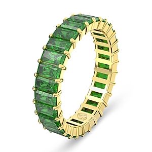 Swarovski Matrix Baguette Color Crystal Band Ring- 4613553