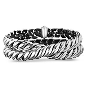 David Yurman Sculpted Cable Double Wrap Bracelet in Sterling Silver- 4556081