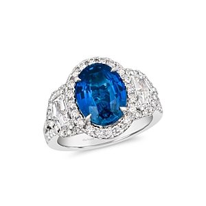 Le Vian Platinum Couture Ceylon Sapphire & Diamond Oval Halo Ring- 4699732