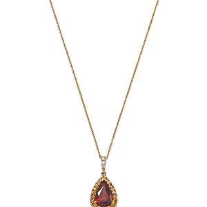 Bloomingdale's Garnet, Yellow Sapphire, & Diamond Accent Pendant Necklace in 14K Yellow Gold, 16 - 100% Exclusive- 4731628
