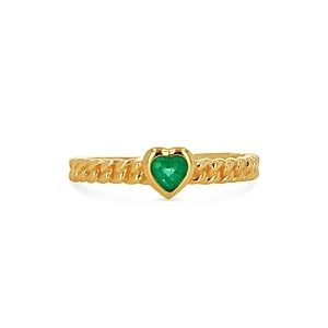 Rachel Reid 14K Yellow Gold Emerald Heart Ring- 4702505