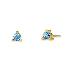 Rachel Reid 14K Yellow Gold Swiss Blue Topaz Stud Earrings- 4732538