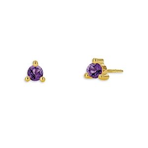Rachel Reid 14K Yellow Gold Amethyst Stud Earrings- 4732529