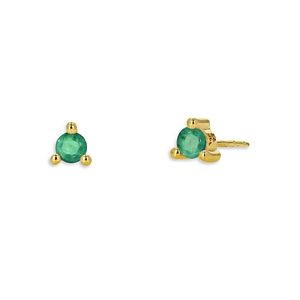 Rachel Reid 14K Yellow Gold Emerald Stud Earrings- 4732532