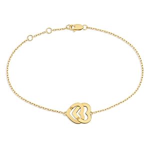 Dinh Van 18K Yellow Gold Maillon Double Heart Link Bracelet- 4738423