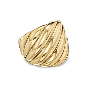 David Yurman 18K Yellow Gold Sculpted Cable Ring- 4556020