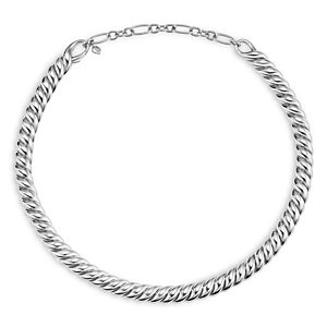 David Yurman Sterling Silver Sculpted Cable Collar Necklace, 14.5-16- 4556097