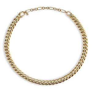 David Yurman 18K Yellow Gold Sculpted Cable Collar Necklace, 14.5-16- 4556015