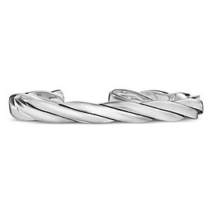 David Yurman Men's Sterling Silver Dy Helios Twisted Cuff Bangle Bracelet- 4558488