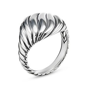 David Yurman Sterling Silver Sculpted Cable Pinky Ring- 4556099