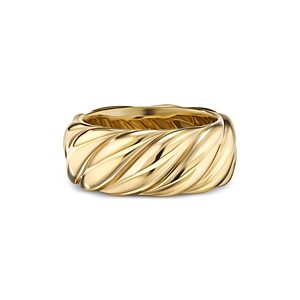 David Yurman 18K Yellow Gold Sculpted Cable Band- 4556036