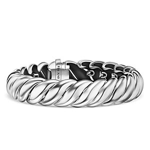 David Yurman Sterling Silver Sculpted Cable Link Bracelet- 4556083