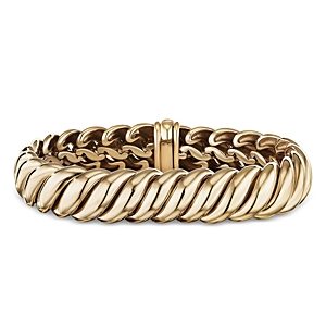 David Yurman Sculpted Cable Bracelet in 18K Yellow Gold- 4555955