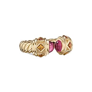 David Yurman 18K Yellow Gold Renaissance Rubellite & Citrine Ring- 4556050