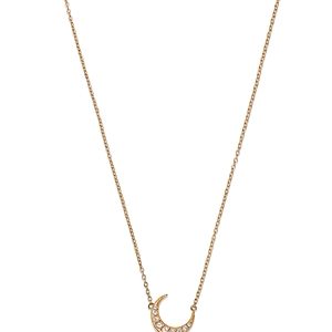 Moon & Meadow 14K Yellow Gold Diamond Crescent Moon Pendant Necklace, 16-18- 4707462