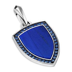David Yurman Shield Amulet with Lapis Lazuli and Pave Sapphires- 4360840