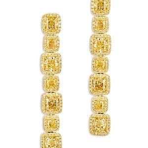 Le Vian 18K Yellow Gold Couture Yellow Diamond Halo Linear Drop Earrings- 4699550