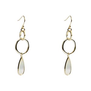 Argento Vivo Circle & Mother of Pearl Drop Earrings in 18K Gold Plated Sterling Silver- 4731333