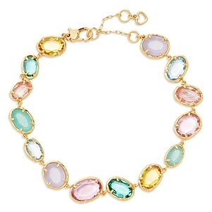 kate spade new york High Shine Multicolor Oval Cubic Zirconia Flex Bracelet in Gold Tone- 4730708
