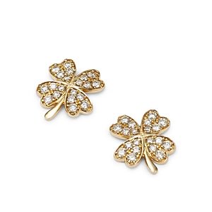 Bloomingdale's Diamond Four Leaf Clover Stud Earrings in 14K Yellow Gold, 0.45 ct. t.w. - 100% Exclusive- 4718006