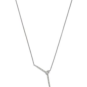 Bloomingdale's Asymmetric Diamond Spike Necklace in 14K White Gold, 0.19 ct. t.w. - 100% Exclusive- 4718011