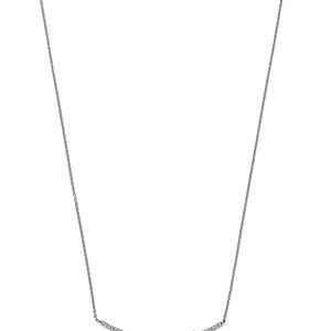Bloomingdale's Diamond Curved Bar Necklace in 14K White Gold, 0.16 ct. t.w. - 100% Exclusive- 4718009