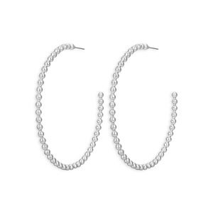Luv Aj Pave Ball Chain Hoop Earrings- 4738386