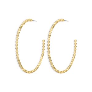 Luv Aj Pave Ball Chain Hoop Earrings- 4738386