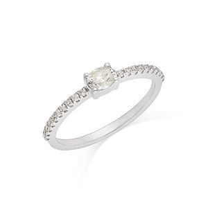 Bloomingdale's Diamond Oval Stacking Band in 14K White Gold, 0.42 ct. t.w. - 100% Exclusive- 4718014