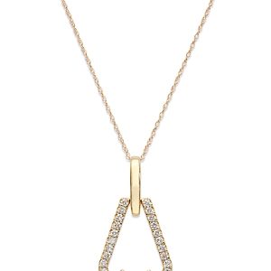 Bloomingdale's Ruby & Diamond Triangle Pendant Necklace in 14K Yellow Gold, 18 - 100% Exclusive- 4718163