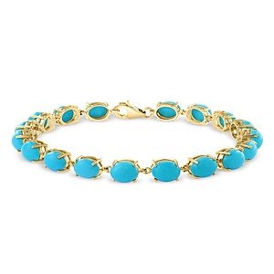 Bloomingdale's Turquoise Station Link Bracelet in 14K Yellow Gold - 100% Exclusive- 4752603