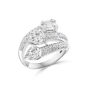 Bloomingdale's Diamond Multi Cut Wrap Ring in 14K White Gold, 1.50 ct. t.w. - 100% Exclusive- 4752554