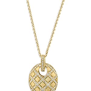 Bloomingdale's Diamond Checker Pattern Pendant Necklace in 14K Yellow Gold, 0.30 ct. t.w. - 100% Exclusive- 4752559