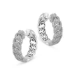 Bloomingdale's Diamond Braided Hoop Earrings in 14K White Gold, 0.55 ct. t.w. - 100% Exclusive- 4752547