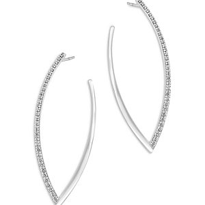 Bloomingdale's Diamond Curved V Hoop Earrings in 14K White Gold, 0.45 ct. t.w.- 4752542