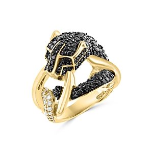 Bloomingdale's Black & White Diamond Jaguar Ring in 14K Yellow Gold, 2.0 ct. t.w. - 100% Exclusive- 4752543