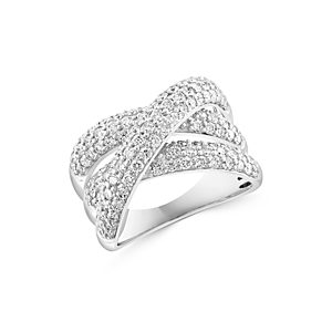 Bloomingdale's Diamond Crossover Ring in 14K White Gold, 1.70 ct. t.w. - 100% Exclusive- 4752561
