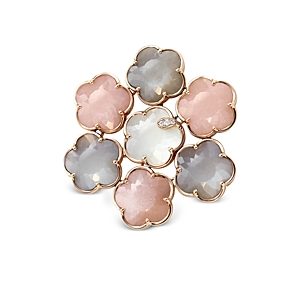 Pasquale Bruni 18K Rose Gold Bouquet Lunair Moonstone & Diamond Flower Pin- 4723524
