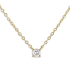 Moon & Meadow 14K Yellow Gold Prong-Set Diamond Pendant Necklace, 18- 4731486