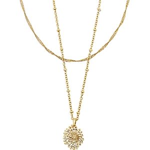 Kendra Scott Brielle Openwork Flower Layered Pendant Necklace, 17-20- 4730210