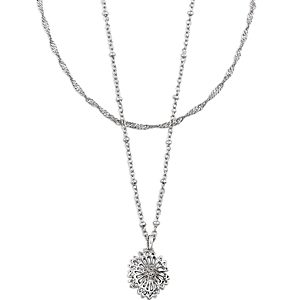 Kendra Scott Brielle Openwork Flower Layered Pendant Necklace, 17-20- 4730210