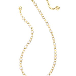 Kendra Scott Jovie Beaded Strand Necklace in 14K Gold Plated, 16-19- 4730209