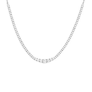 By Adina Eden Half Graduated Tennis Necklace, 15- 4758101