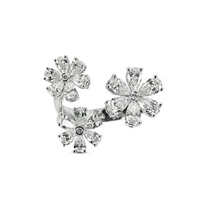 Zydo 18K White Gold Luminal Diamond Daisy Ring- 4735130