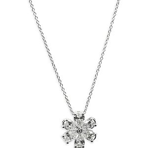 Zydo 18K White Gold Luminal Diamond Daisy Pendant Necklace, 16- 4735090