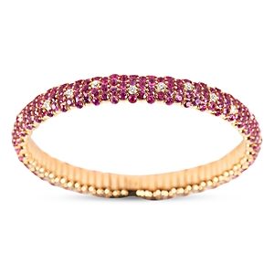 Zydo 18K Rose Gold Stretch Pink Sapphire & Diamond Bracelet- 4735104